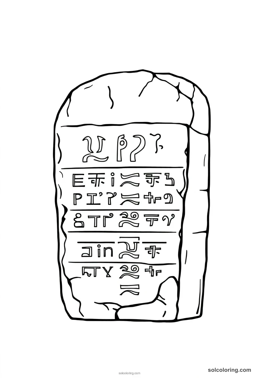 Chibi Rosetta Stone chibi coloring page for kids