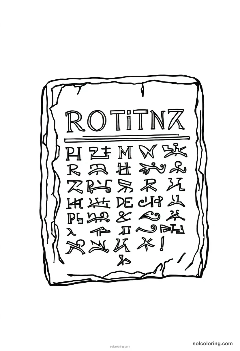 Rosetta Stone coloring pages
