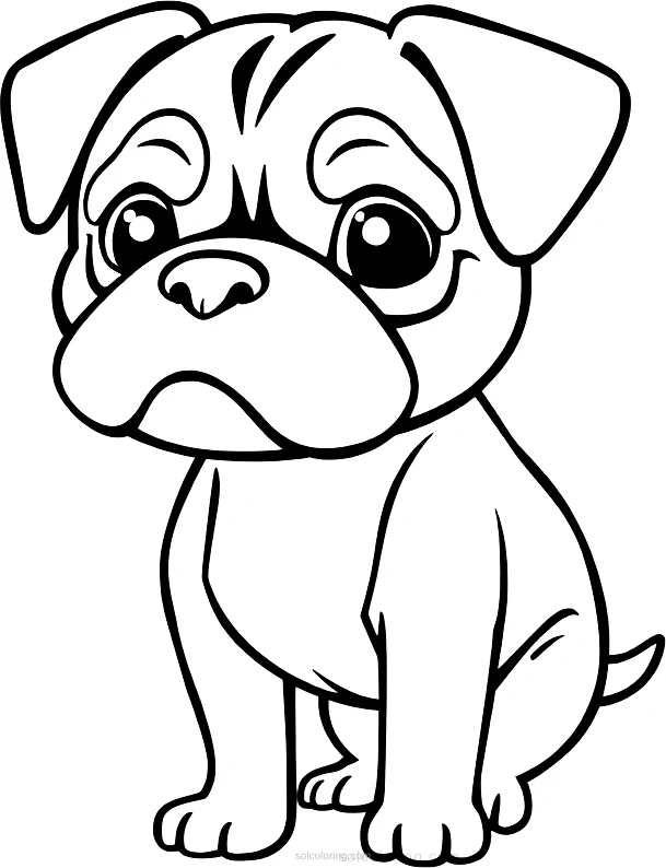 Rottweiler Guard Dog coloring page for kids