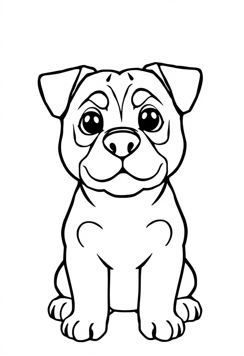 Rottweiler Guard Dog coloring page, free printable