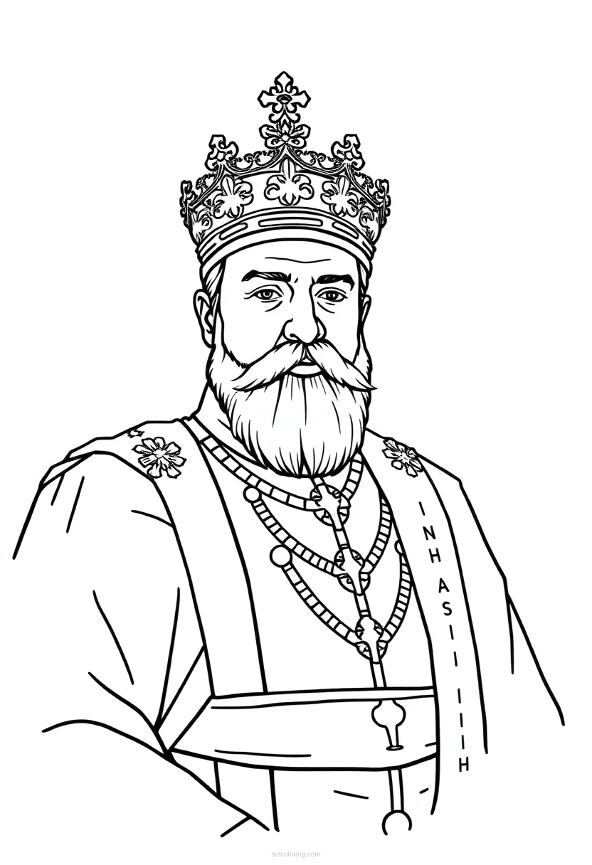Russian Czar coloring page for kids