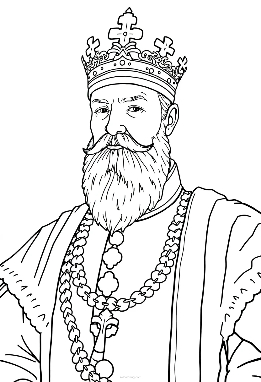 Russian Czar coloring page for kids
