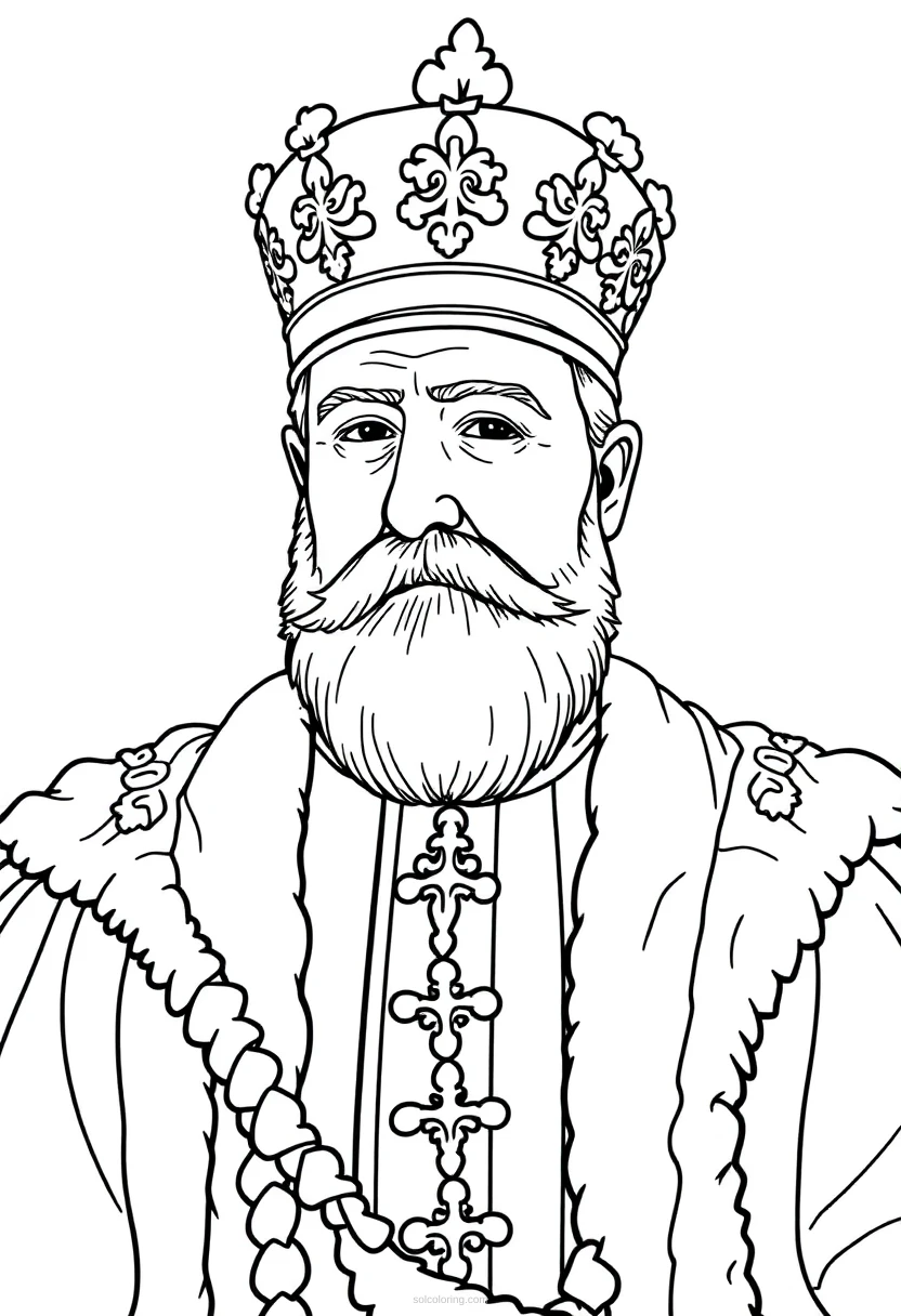 Russian Czar coloring page for kids