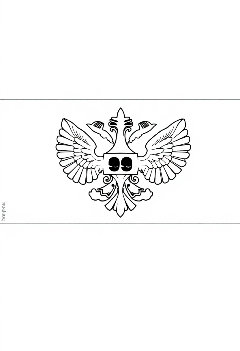 Russian Flag coloring page, free printable