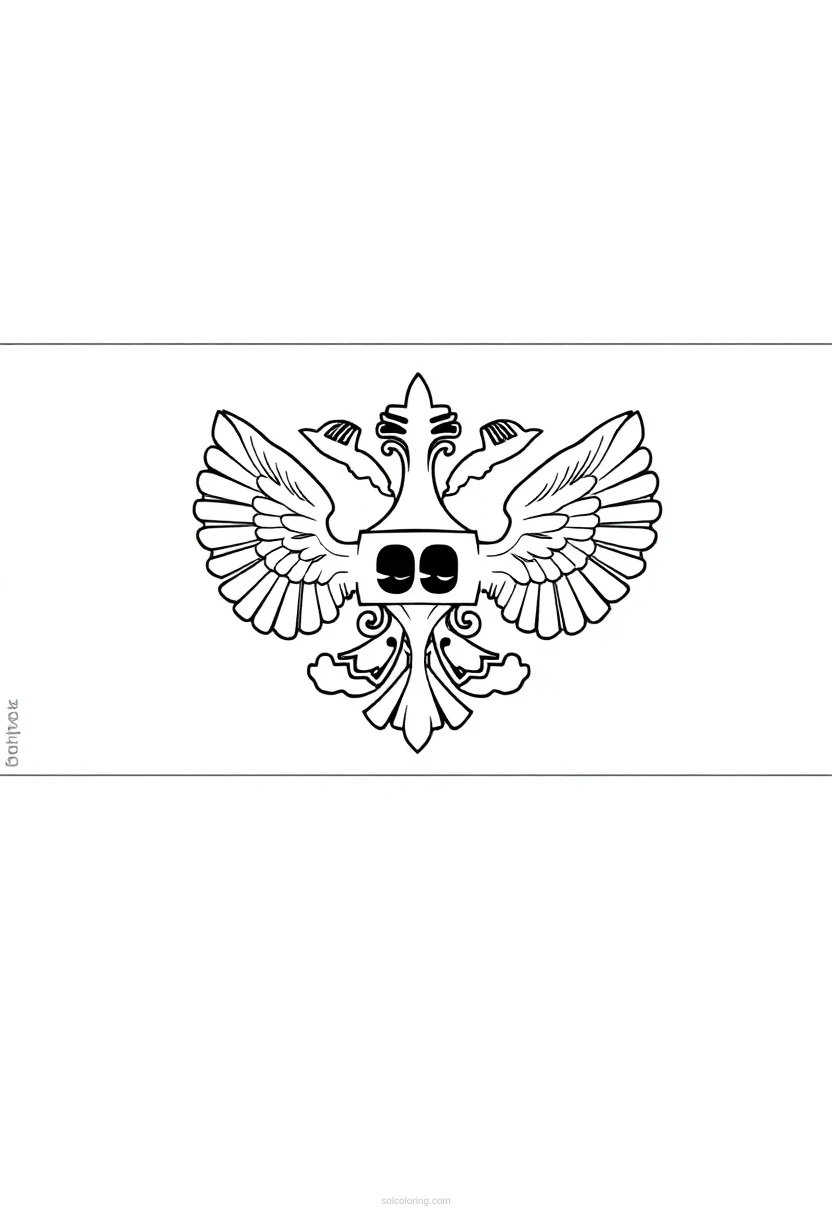 Russian Flag coloring page for kids