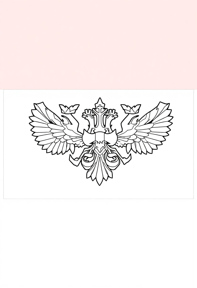 Russian Flag coloring page, free printable