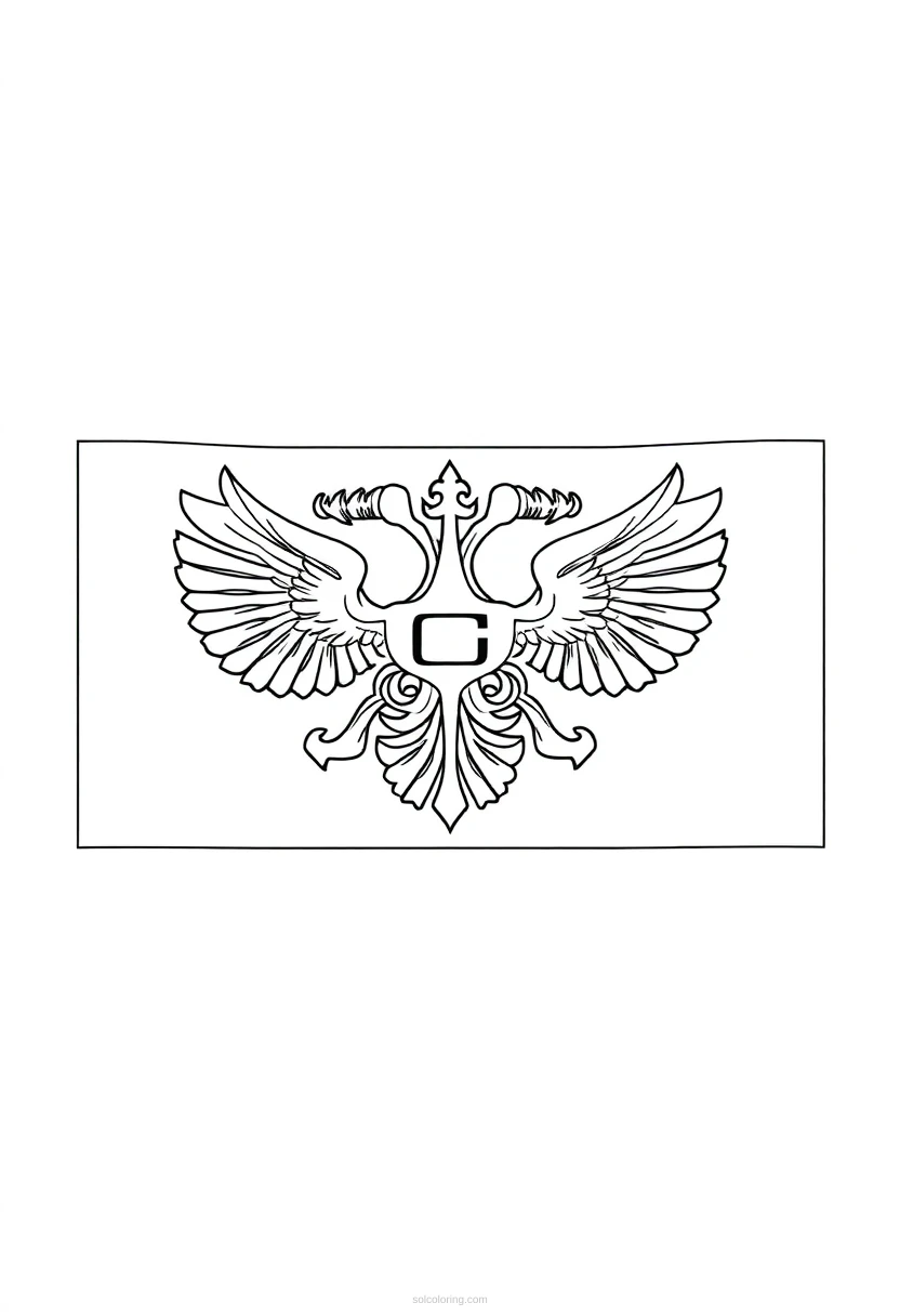 Russian Flag coloring page for kids
