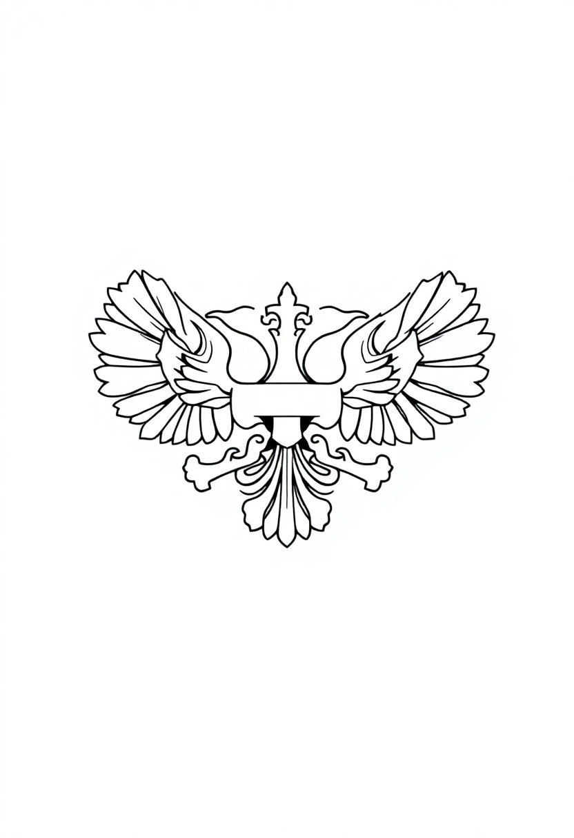 Russian Flag coloring page, free printable