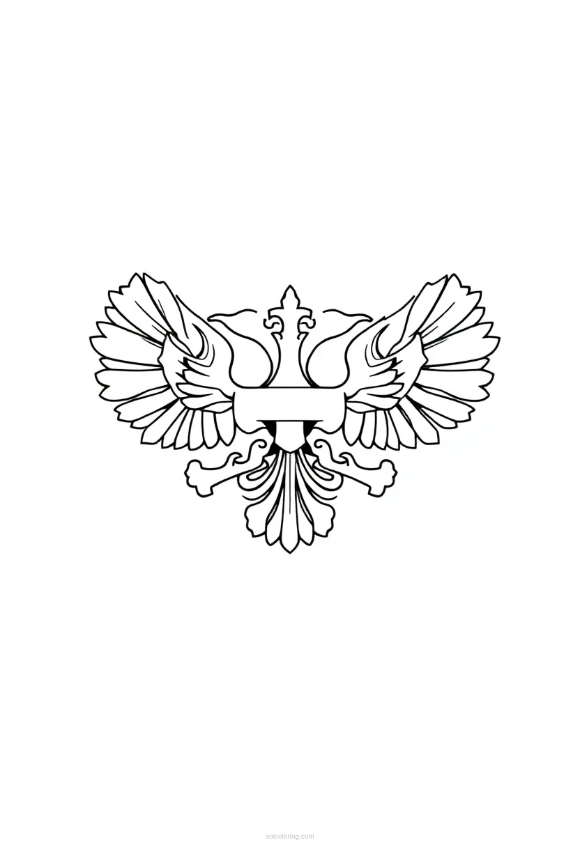 Russian Flag coloring page for kids