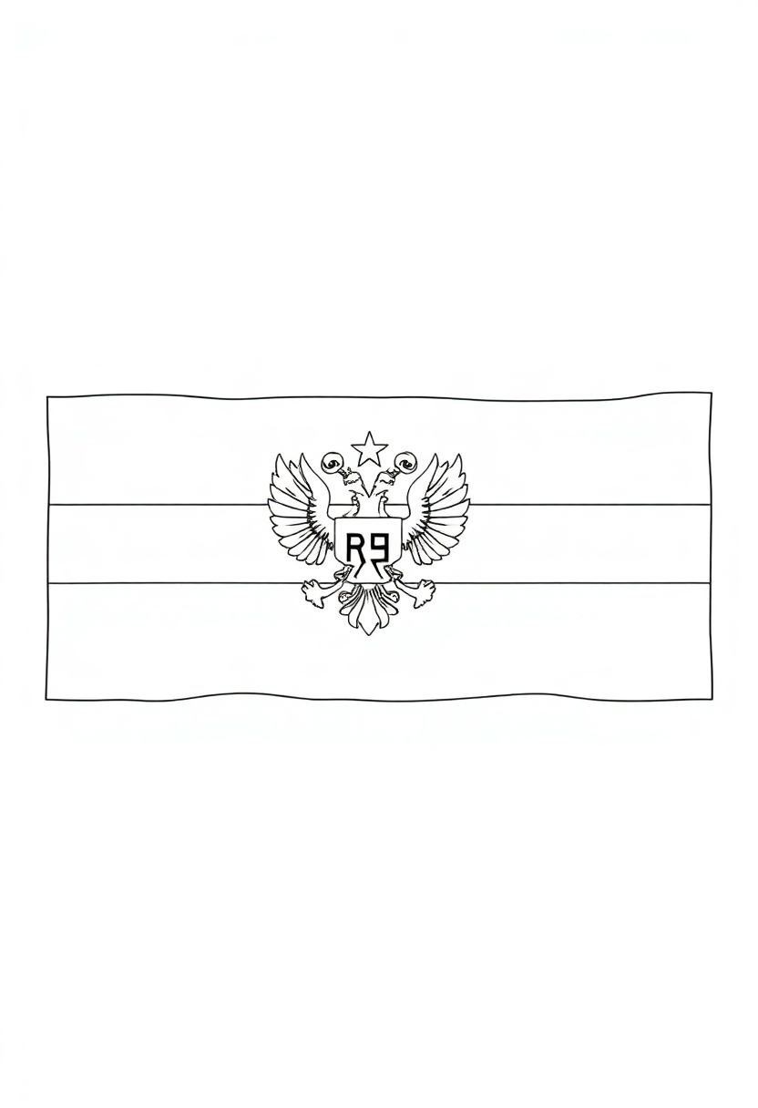 Russian Flag coloring pages