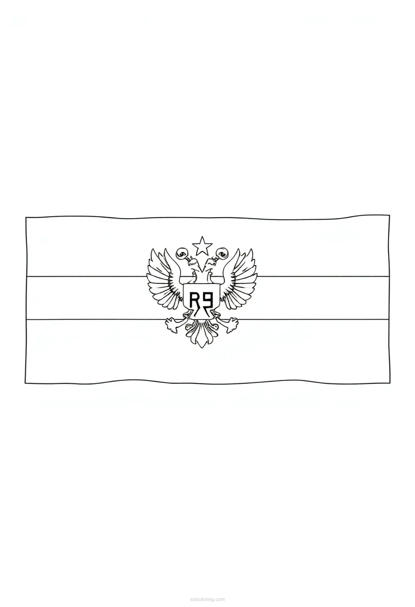 Russian Flag coloring pages