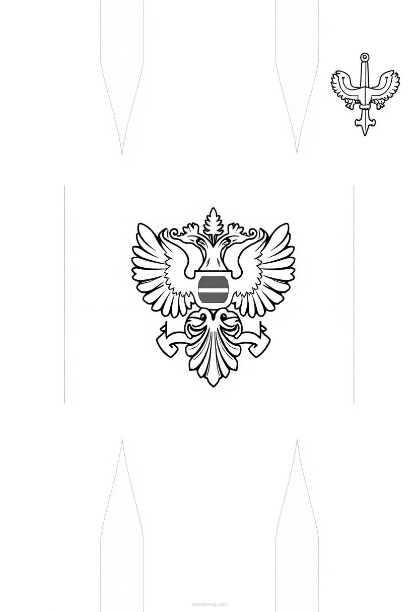 Russian Flag coloring page for kids