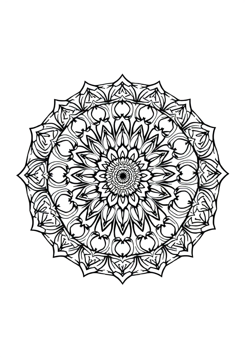 Sacred Geometry Mandala coloring pages