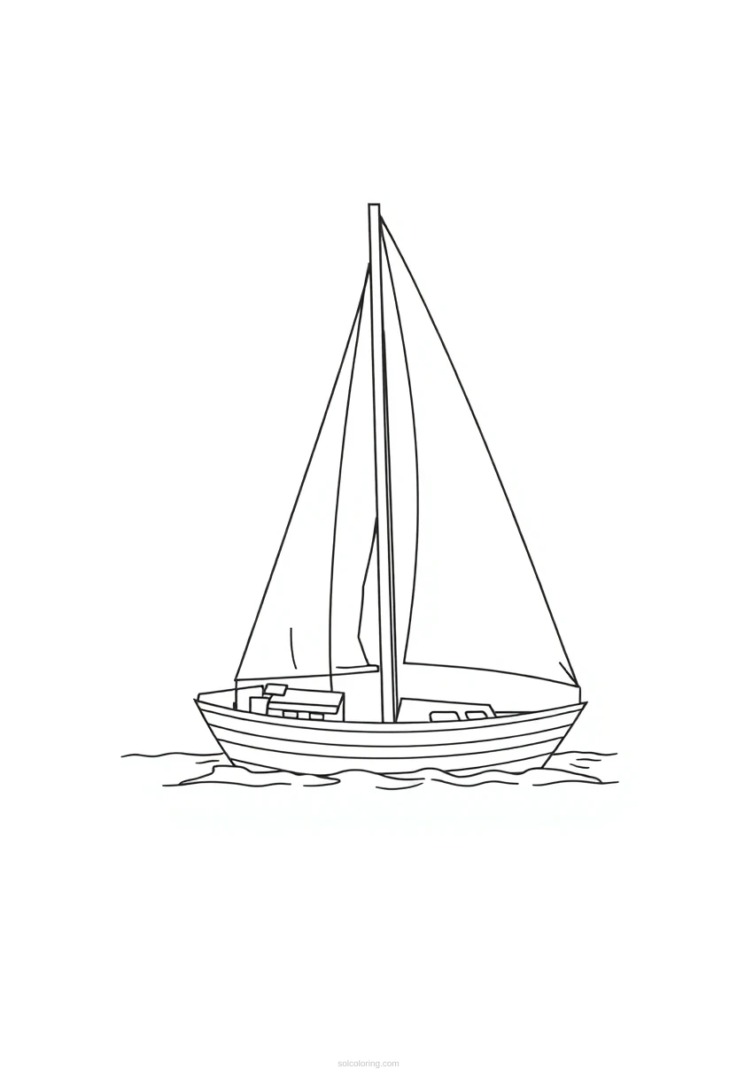 Sailboat coloring pages