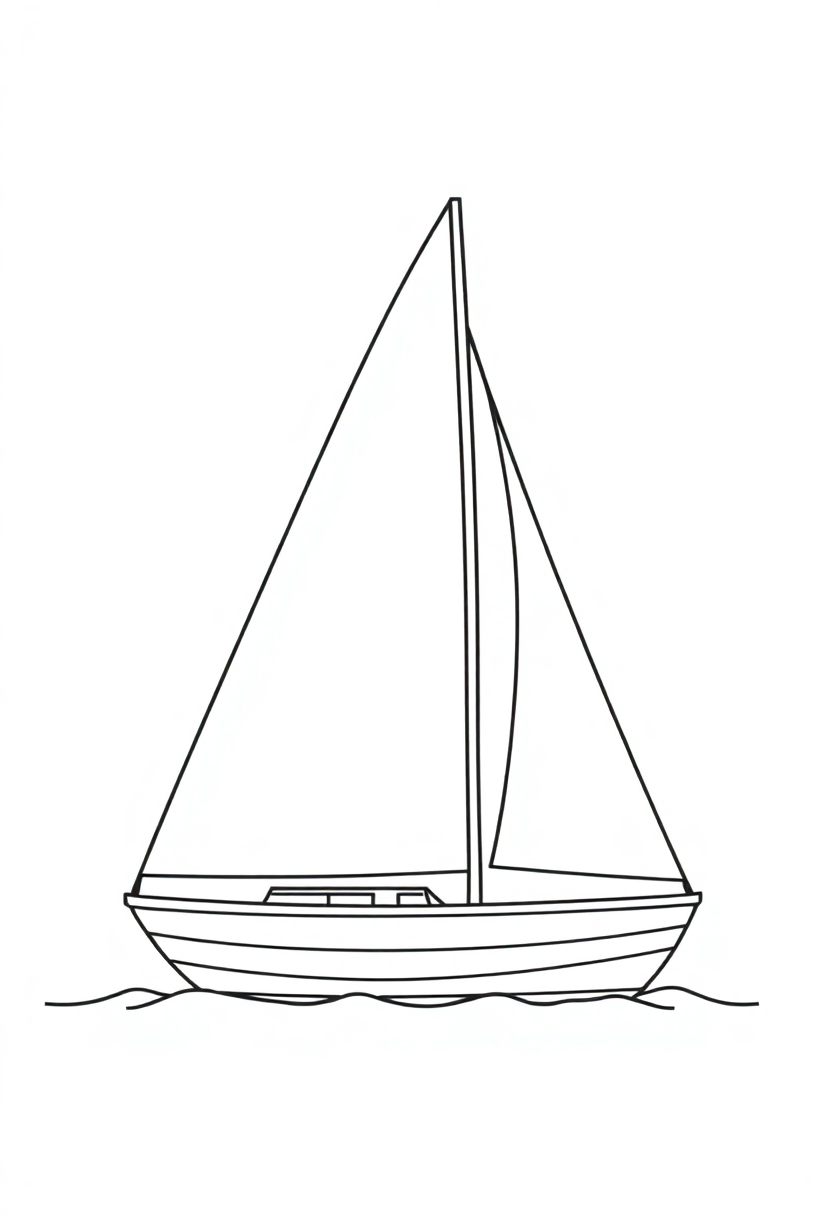 Sailboat coloring pages
