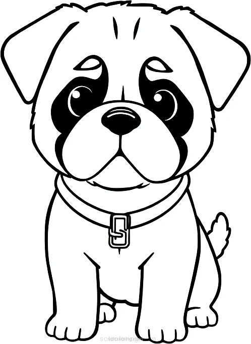 Saint Bernard Rescue Dog coloring page for kids