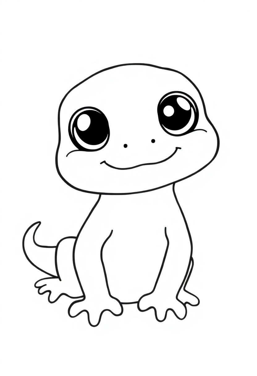 Salamander coloring page, free printable