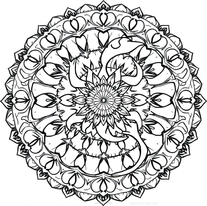 Salamander coloring page for kids