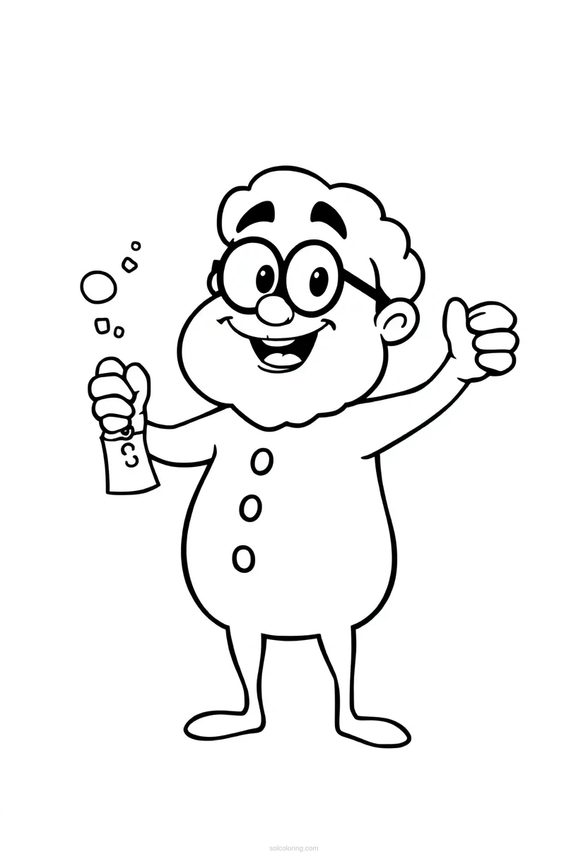 Salt Bae Sprinkling Salt coloring page for kids