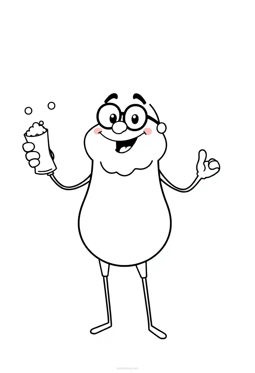 Salt Bae Sprinkling Salt coloring page for kids