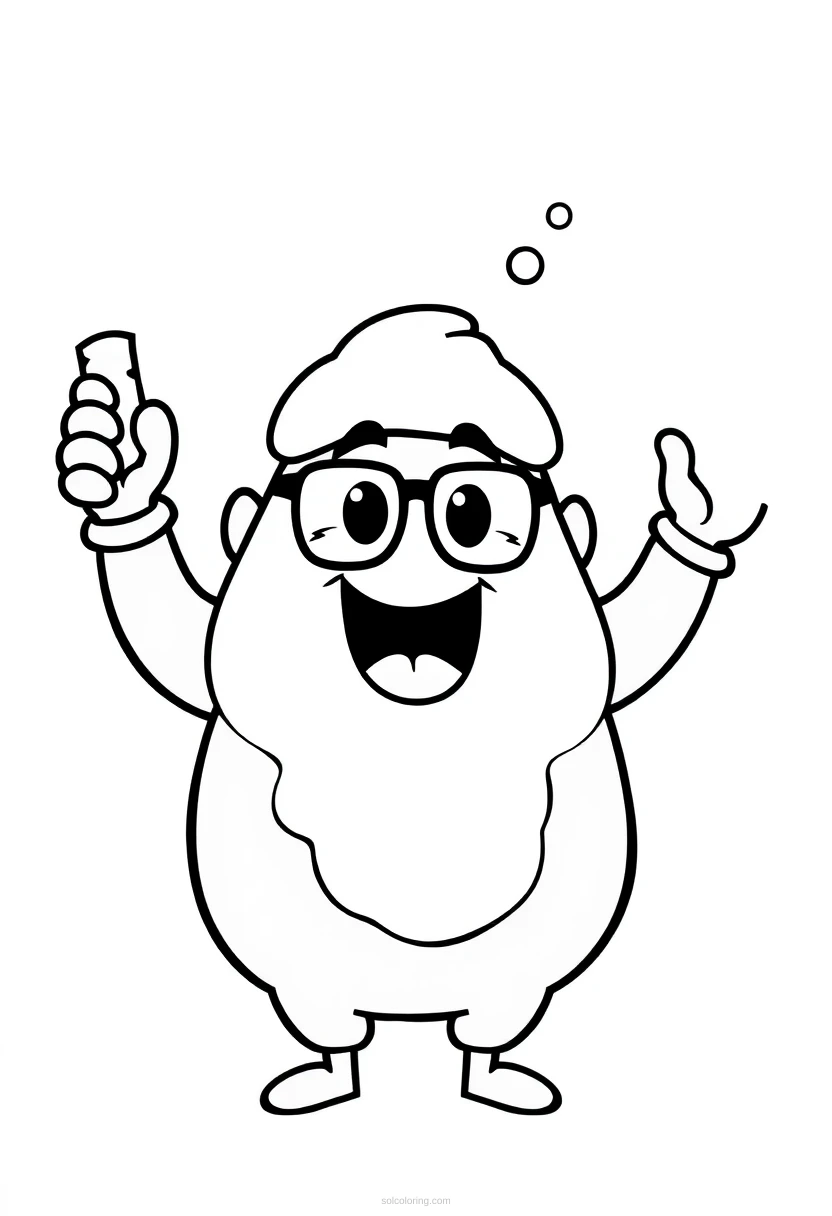 Salt Bae Sprinkling Salt coloring page for kids