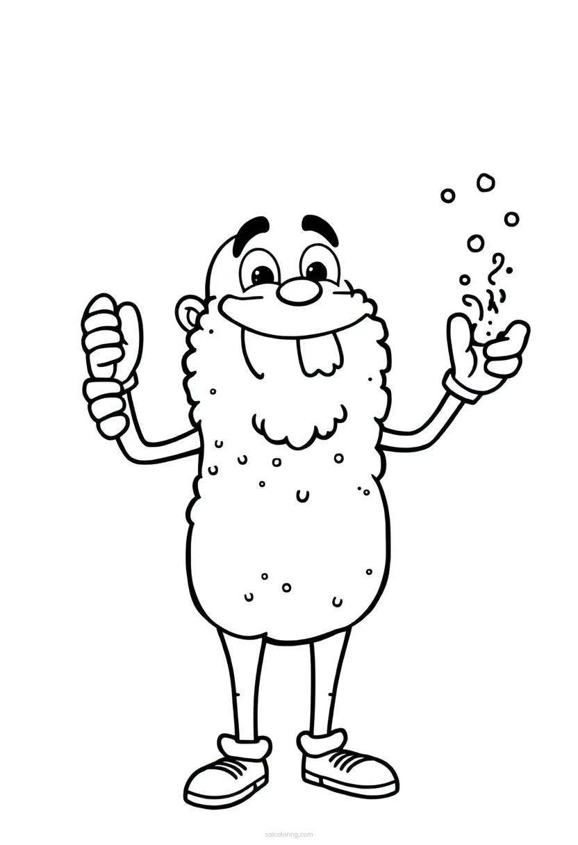 Salt Bae Sprinkling Salt coloring page for kids
