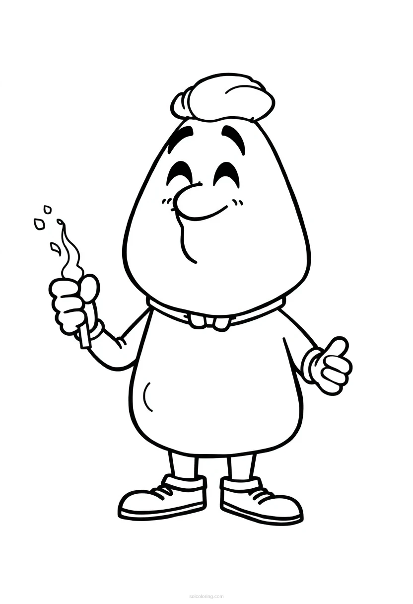 Salt Bae Sprinkling Salt coloring pages