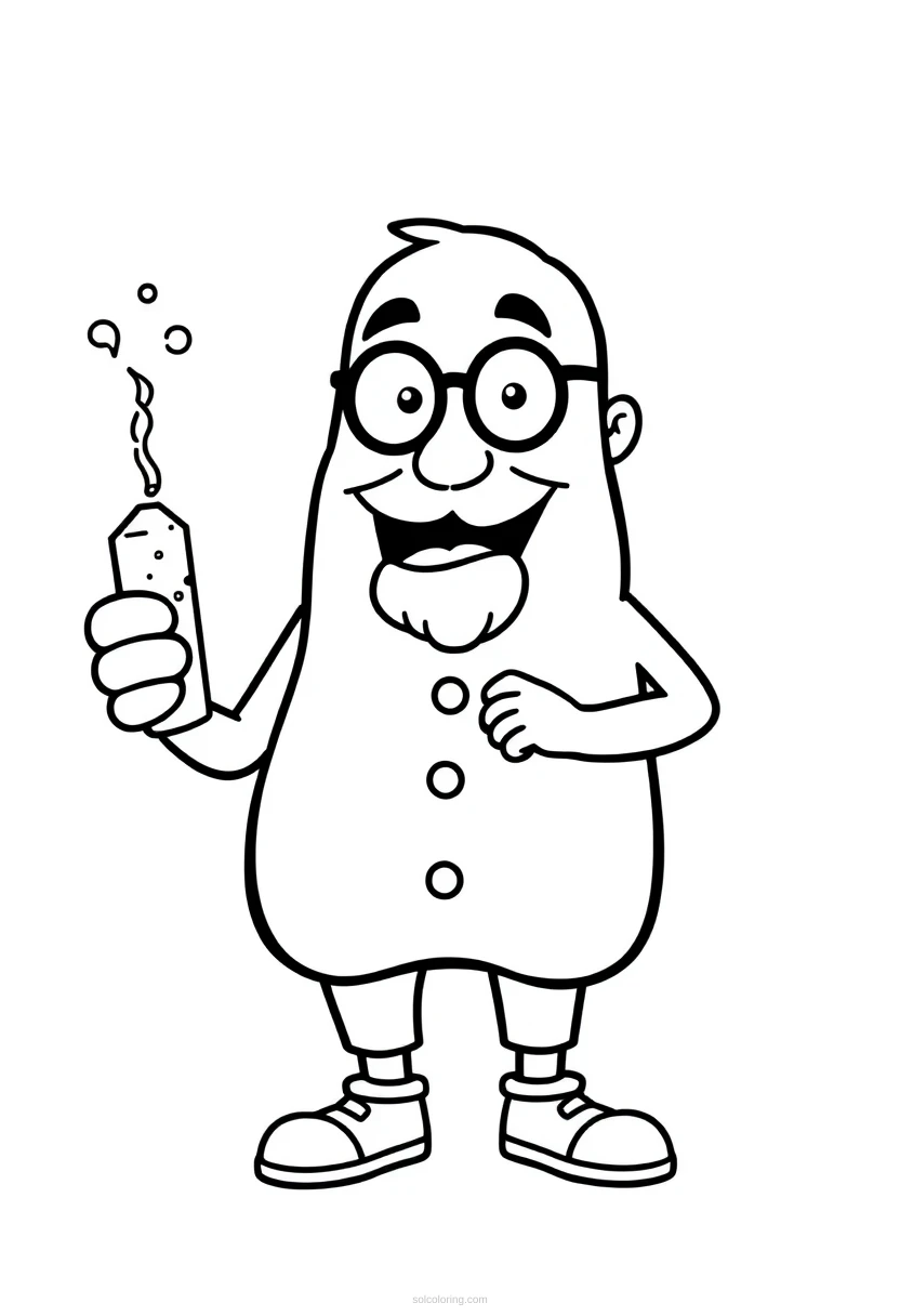 Salt Bae Sprinkling Salt coloring page for kids