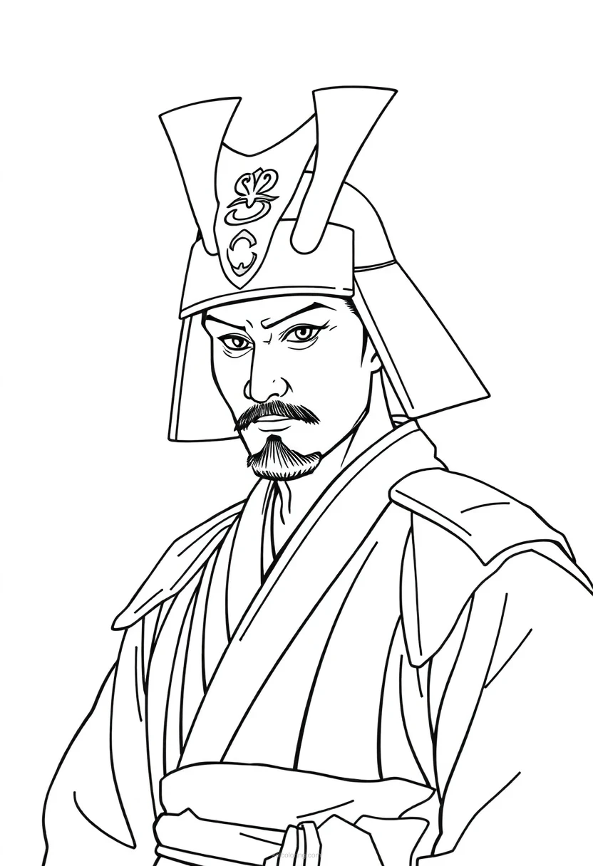 Samurai Mandala coloring pages