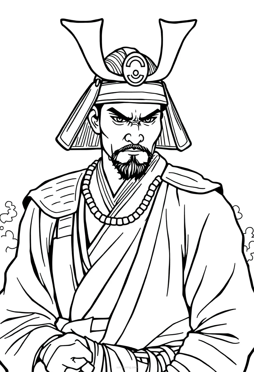 Samurai Realistic coloring pages