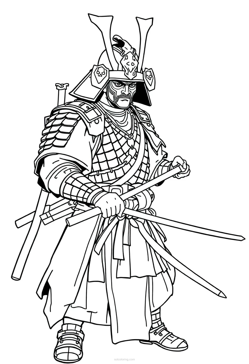 Samurai Warrior coloring pages