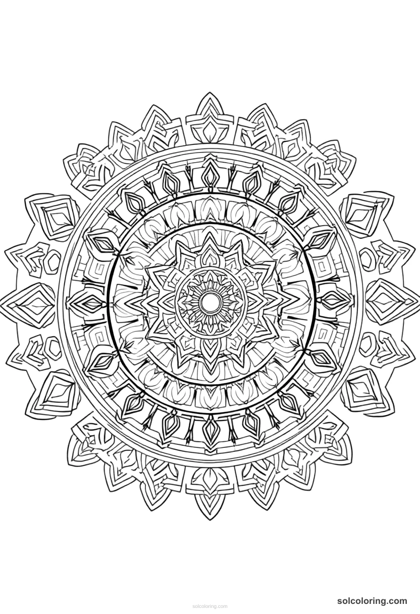 Mandala Sargon of Akkad Founding His Empire mandala coloring page for kids