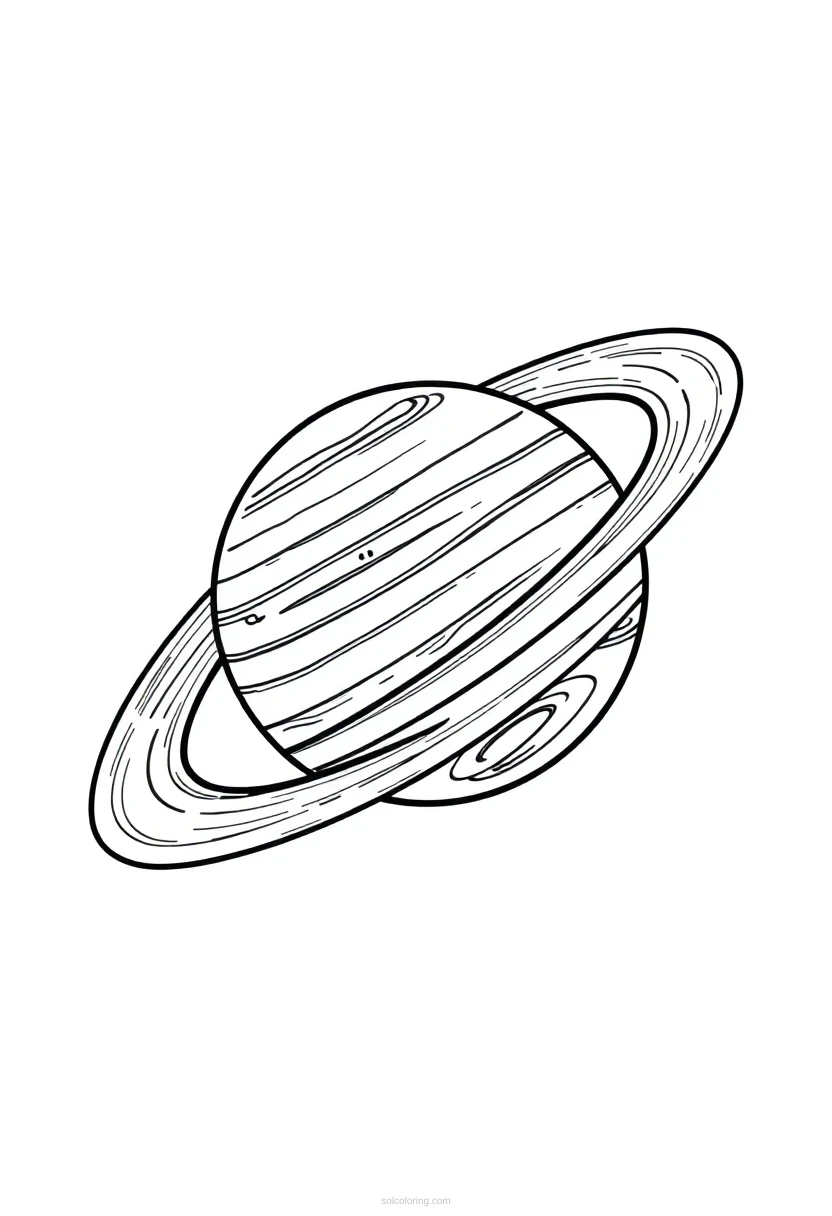 Saturn With Rings coloring pages