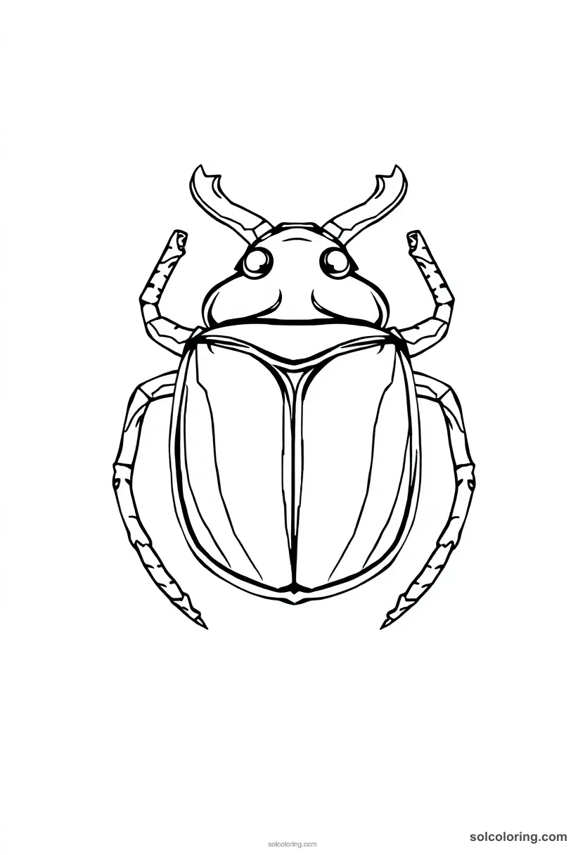 Scarab Beetle Amulet coloring pages