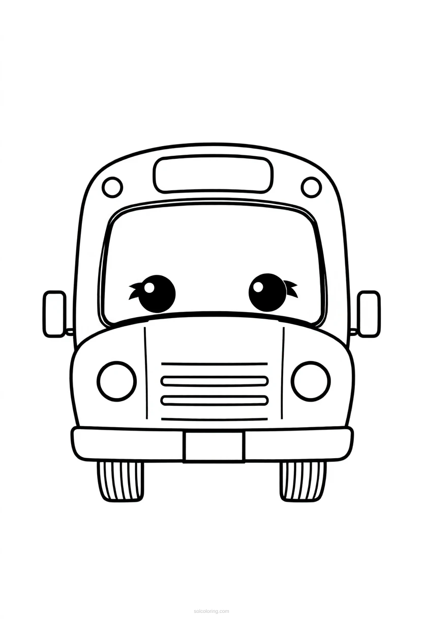 School Bus coloring page for kids