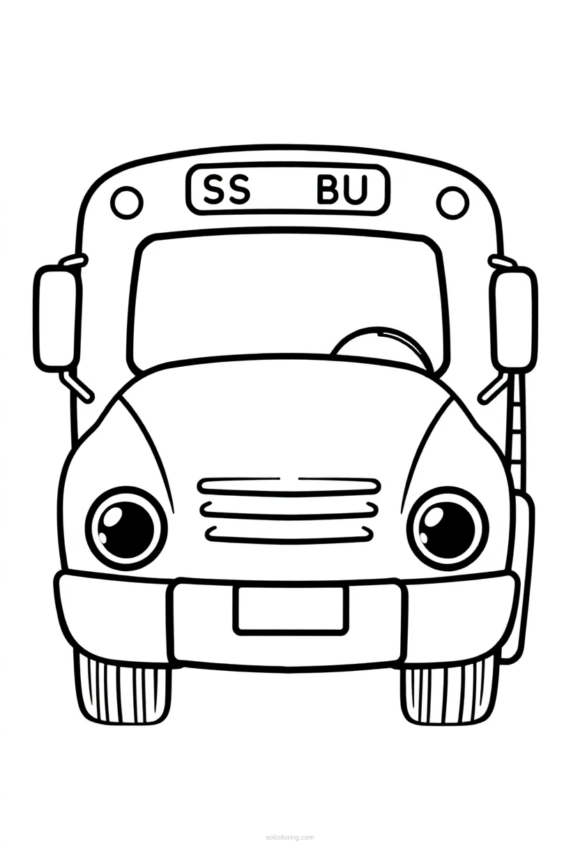 School Bus coloring page for kids