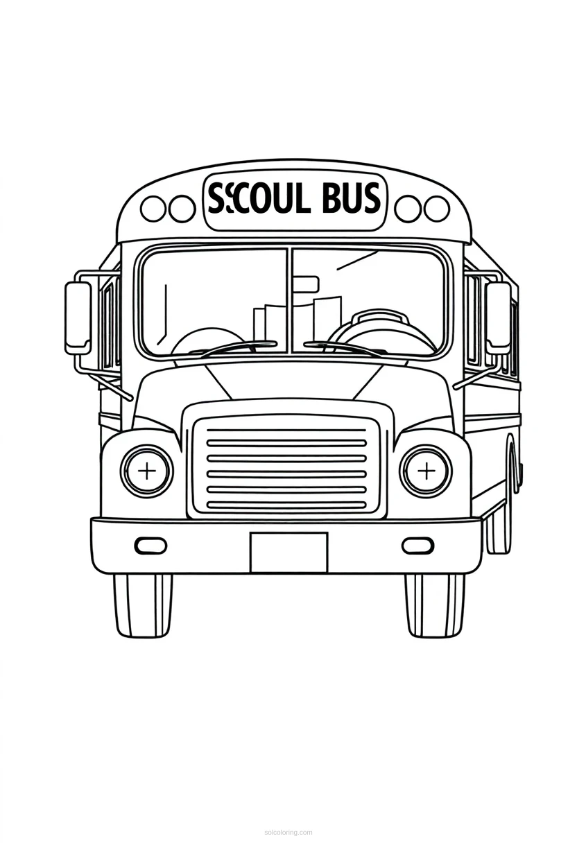 School Bus coloring page for kids