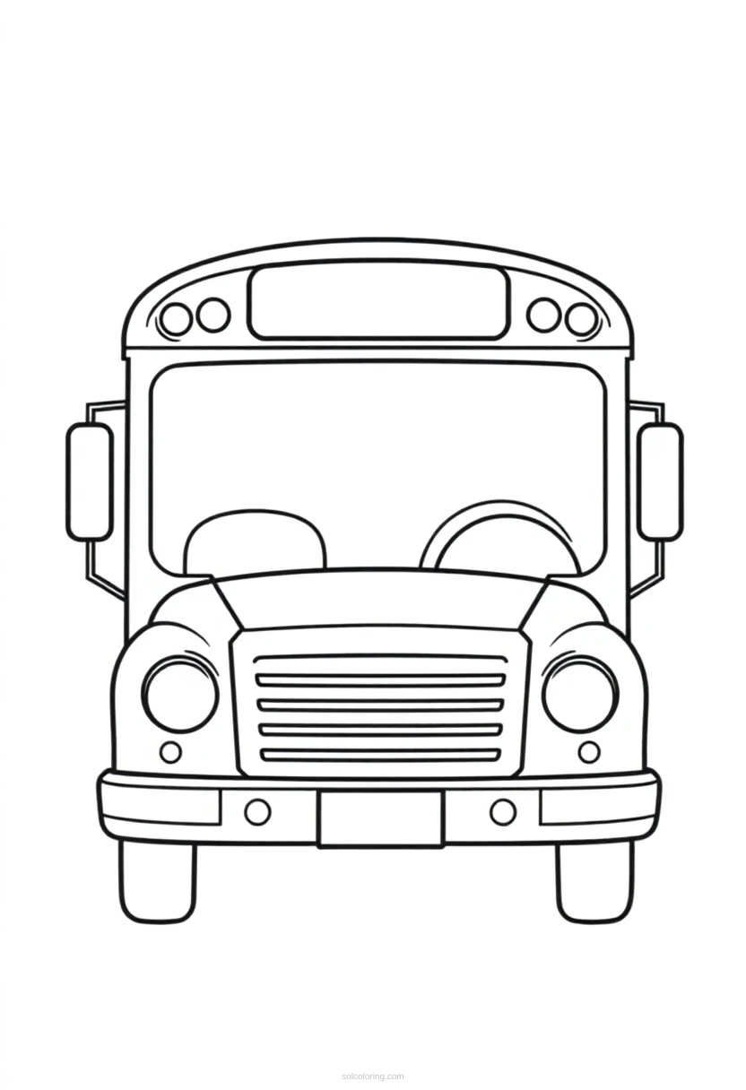 School Bus coloring page for kids