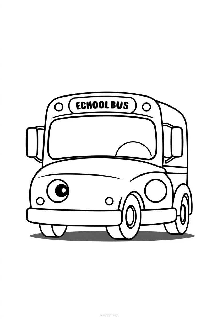 School Bus coloring page for kids