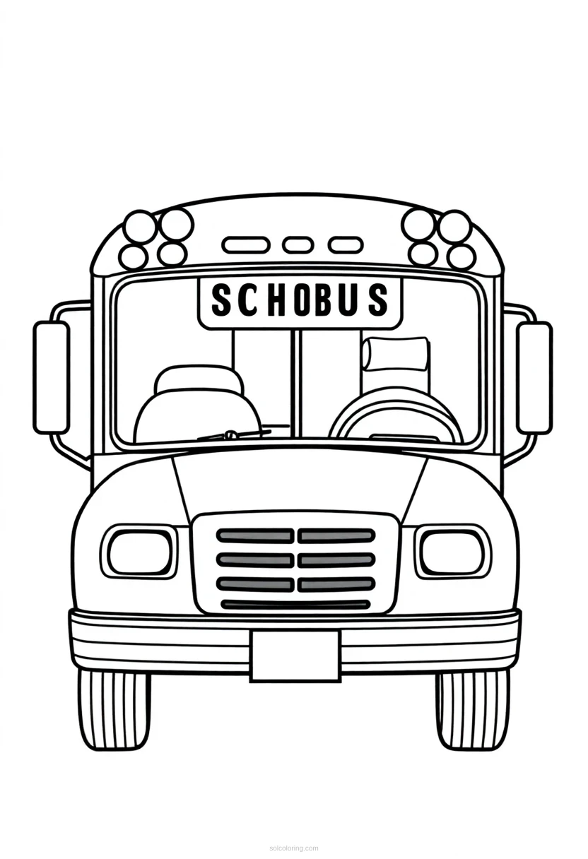 School Bus coloring page for kids