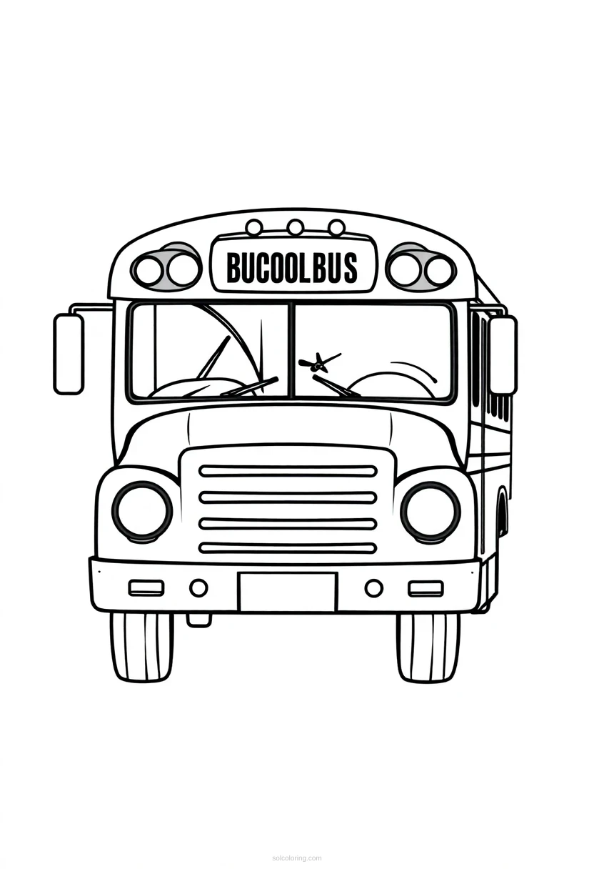 School Bus coloring page for kids