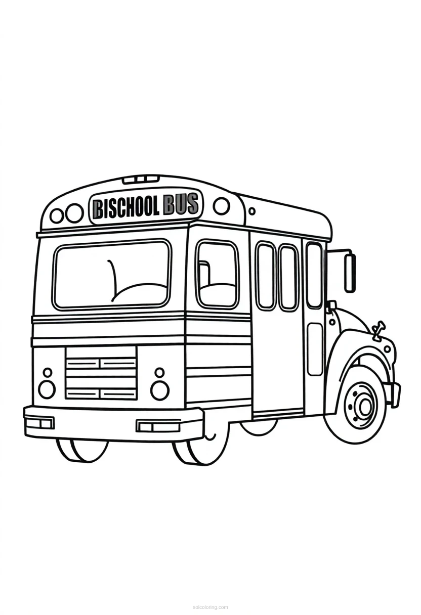 School Bus coloring page for kids