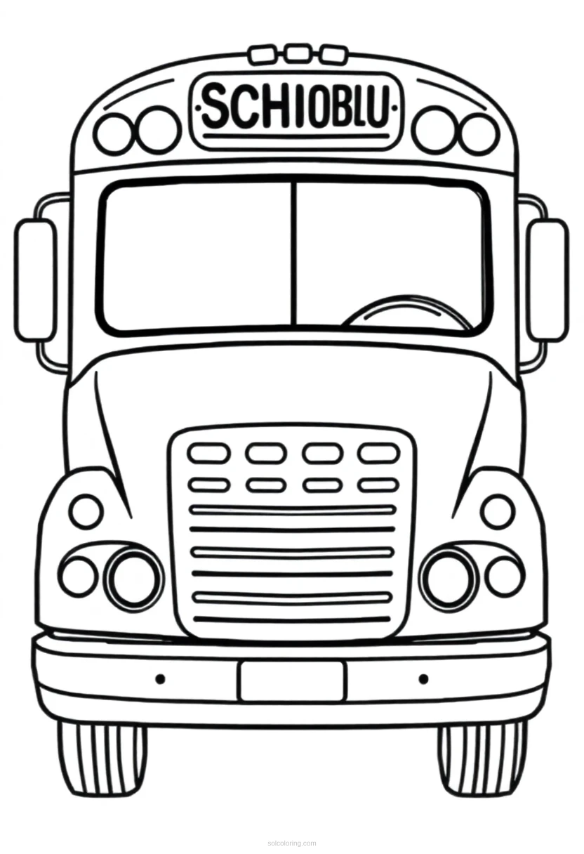 School Bus coloring page for kids