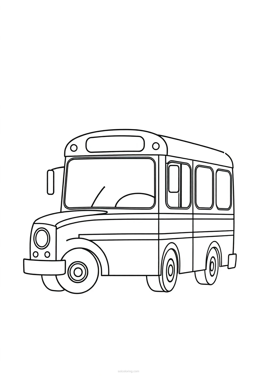 School Bus coloring page for kids