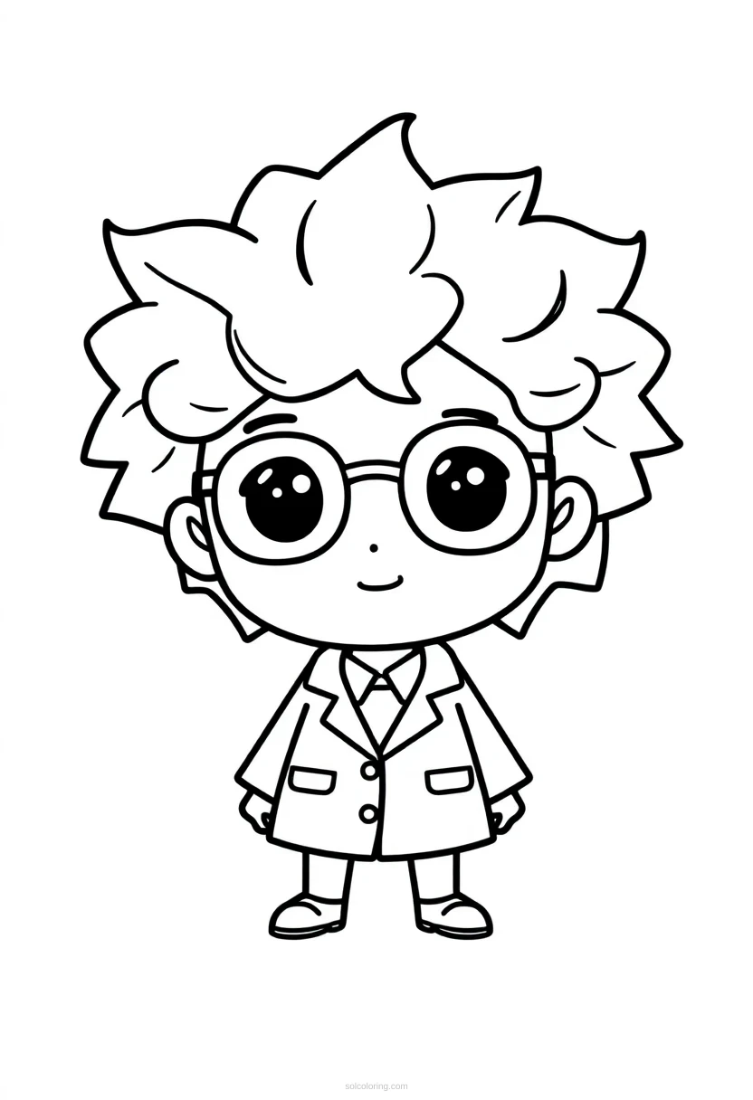 Scientist coloring page for kids