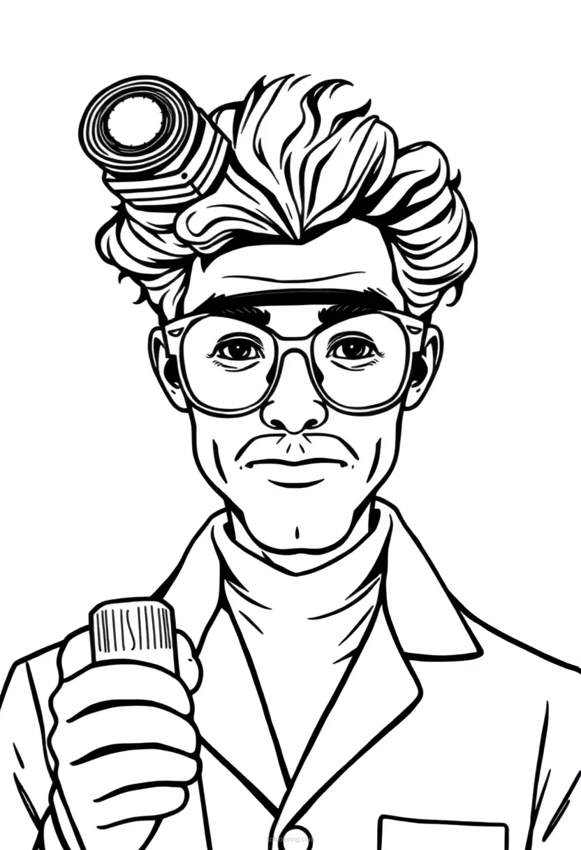 Scientist coloring page for kids