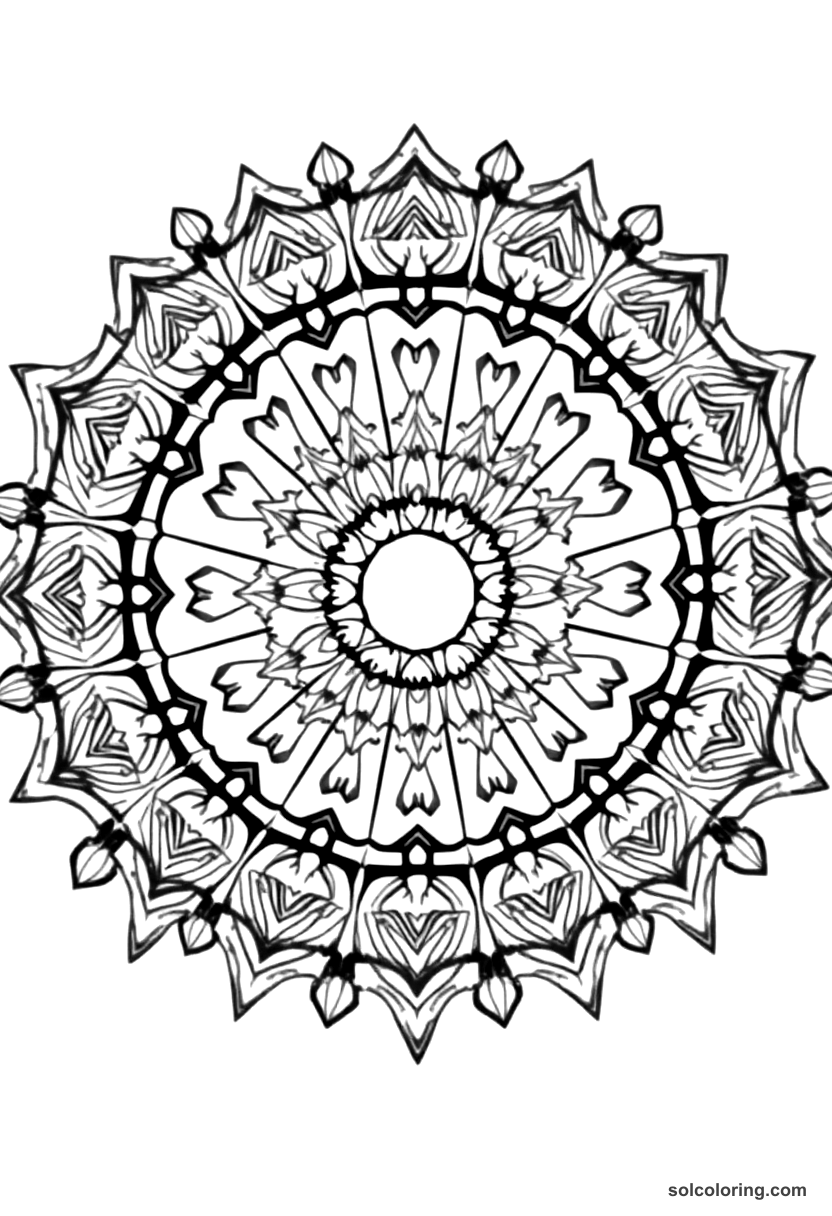 Mandala Scottish Highland Games Competition coloring page, free printable mandala style