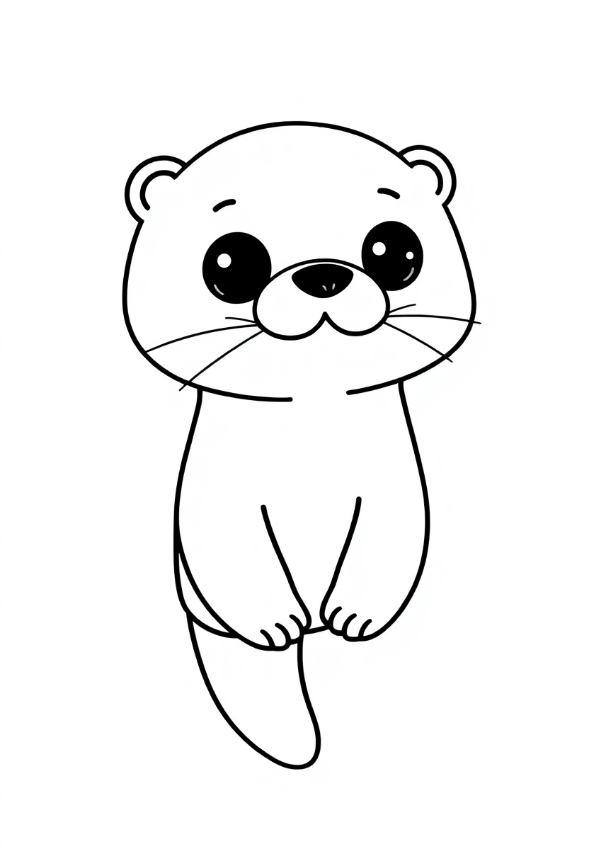 Sea Otter coloring page, free printable