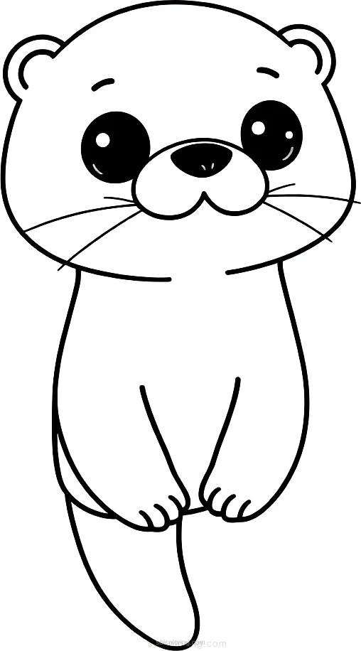 Sea Otter coloring page for kids