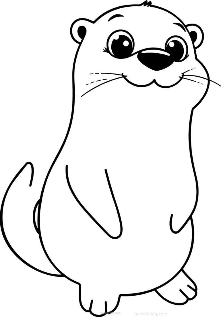 Sea Otter coloring page for kids